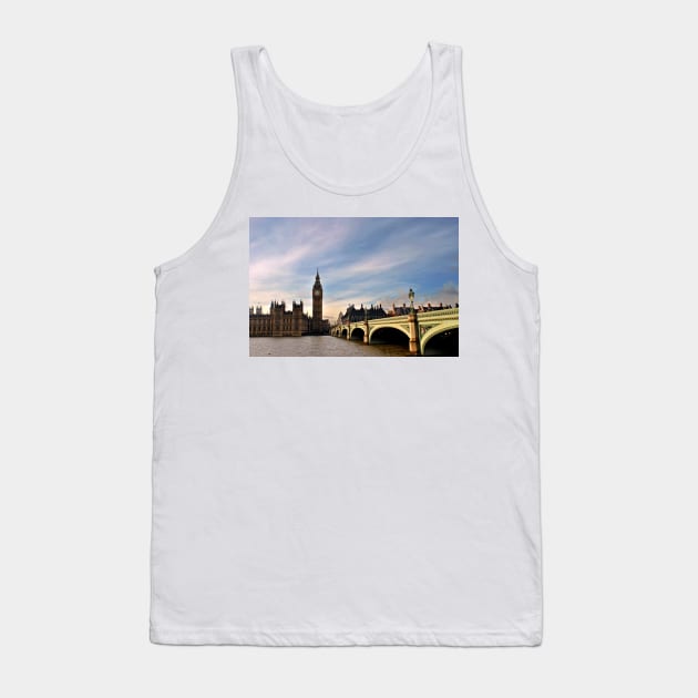 Big Ben Queen Elizabeth Tower Westminster Bridge Tank Top by AndyEvansPhotos